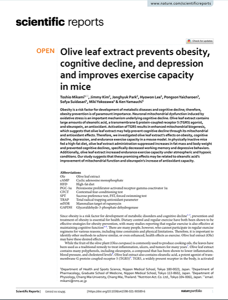 Olive Leaf Extract Prevents Obesity, Cognitive Declines in Japan in 2021